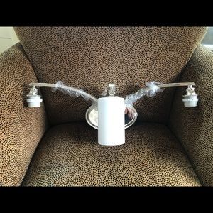 New polished nickel sconce